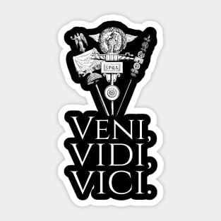 Ancient Rome Julius Caesar Latin Quote - Veni Vidi Vici Sticker